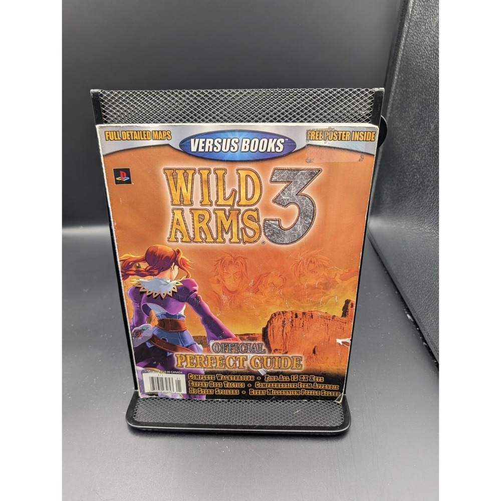 Wild Arms 3 Official Perfect Guide Versus Books Strategy Guide PS2 W/ Poster